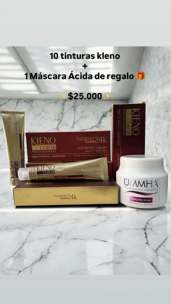 10 TINTURAS KLENO + MASC ACIDA UMMHA 250GR