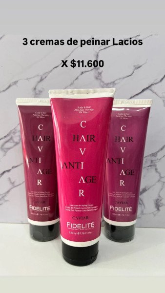 3 cremas  de peinar LACIOS