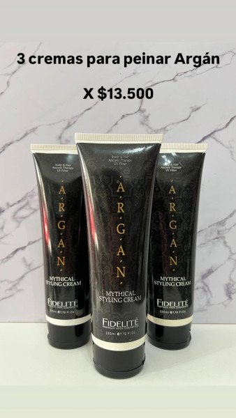 3 cremas de peinar ARGAN